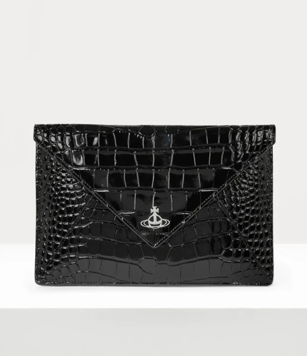 Crocodile Envelope Clutch