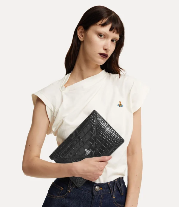 Crocodile Envelope Clutch