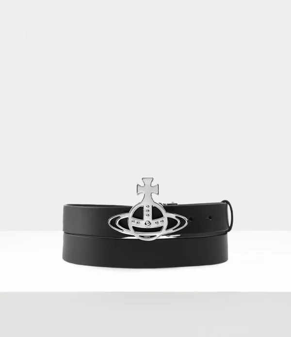 Line Orb Buckle Belt/silver