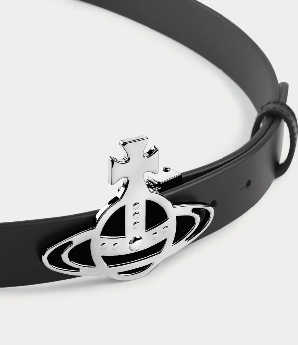 Line Orb Buckle Belt/silver