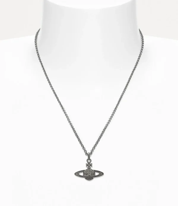 Man. Mini Bas Relief Orb Pendant Necklace