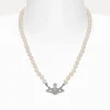 Man. Mini Bas Relief Pearl Necklace