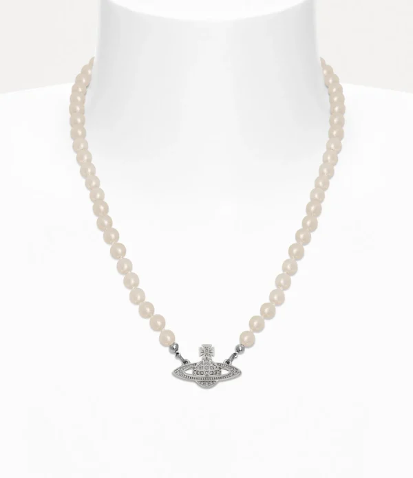 Man. Mini Bas Relief Pearl Necklace