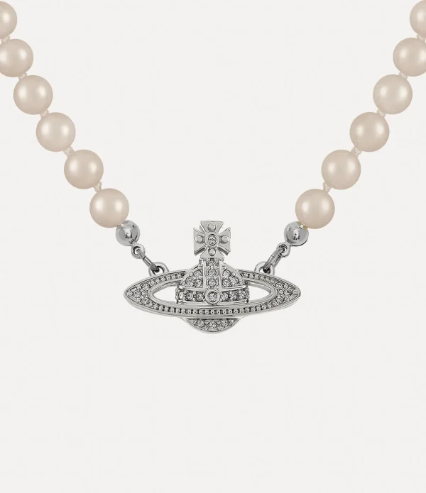 Man. Mini Bas Relief Pearl Necklace