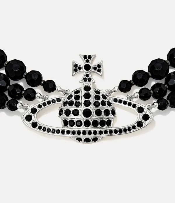 Messaline Three Row Choker