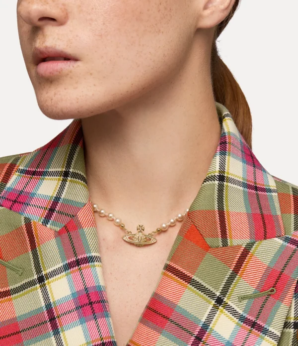 Mini Bas Relief Pearl Choker