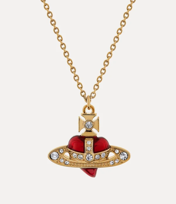 New Diamante Heart Pendant Necklace