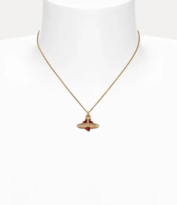 New Diamante Heart Pendant Necklace