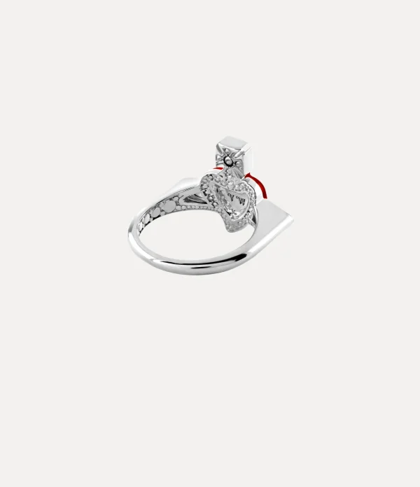 New Diamante Heart Ring