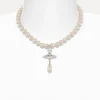 One Row Pearl Drop Choker