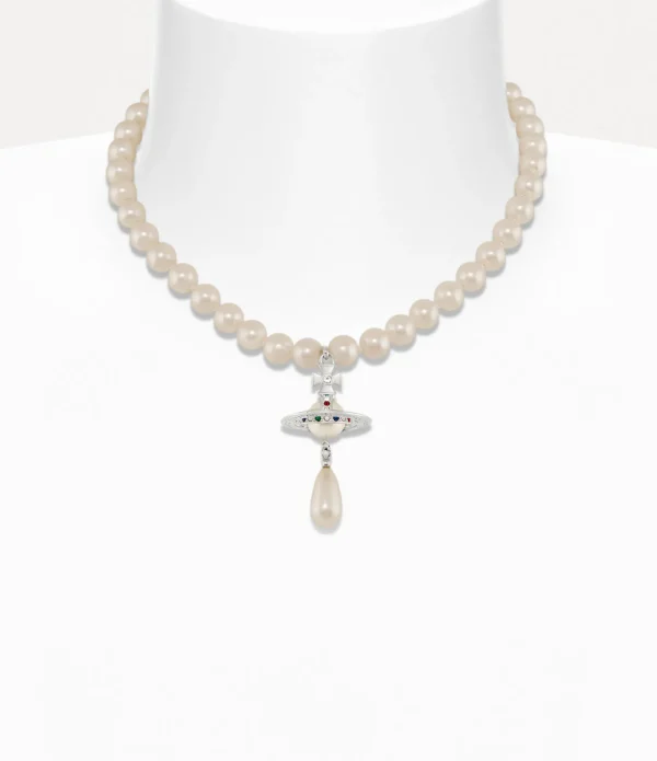 One Row Pearl Drop Choker