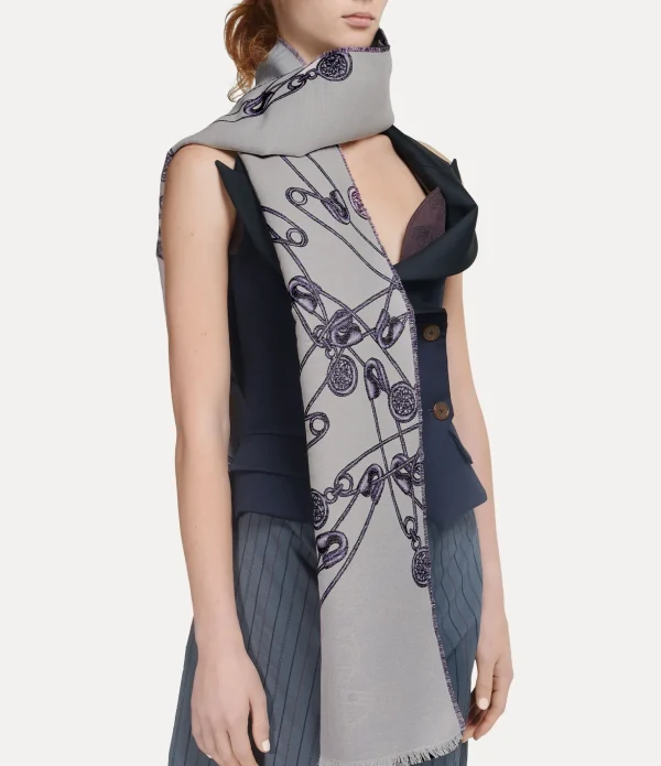 Safety Pin Cross Over Scarf