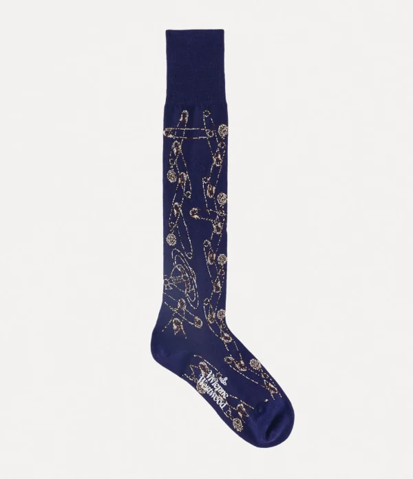 Safety Pin High Sock