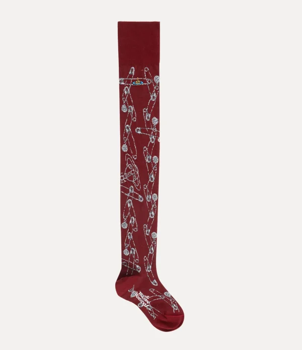 Safety Pin Over The Knee Socks