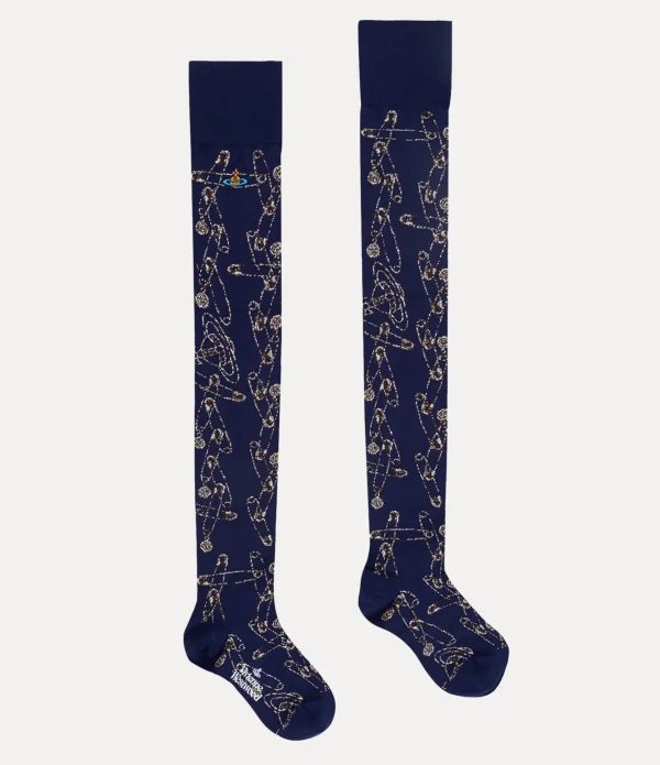 Safety Pin Over The Knee Socks