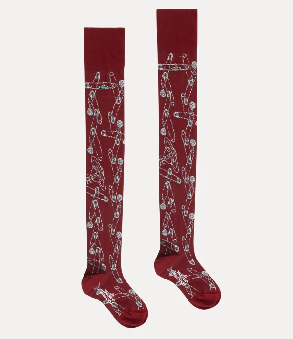 Safety Pin Over The Knee Socks