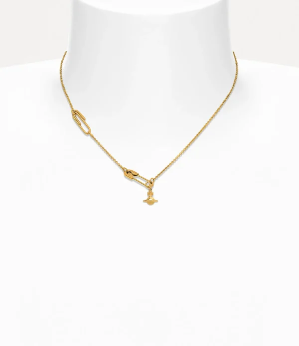 Safety Pin Pendant Necklace