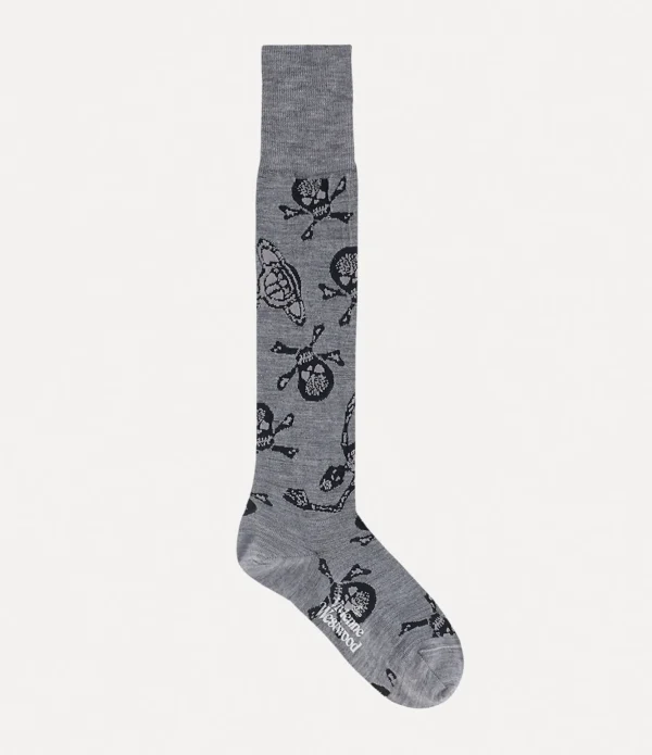 Skull High Sock