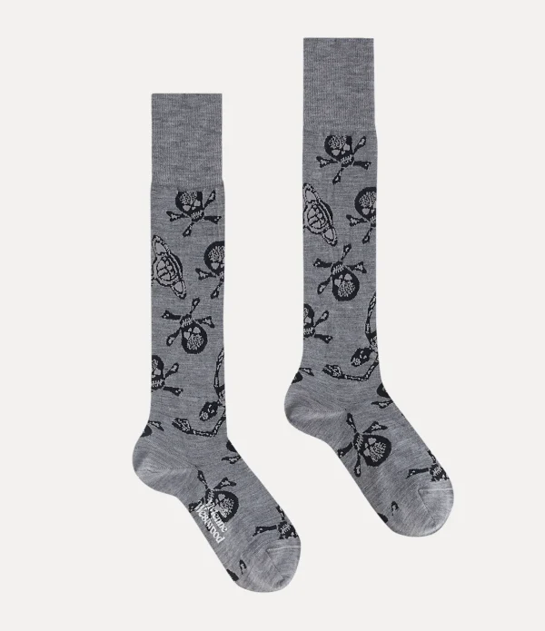 Skull High Sock
