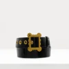 Slim Wide Frame Buckle Belt