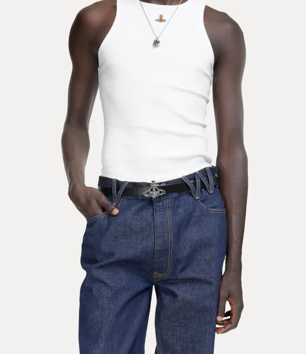 Small Line Orb Buckle Belt