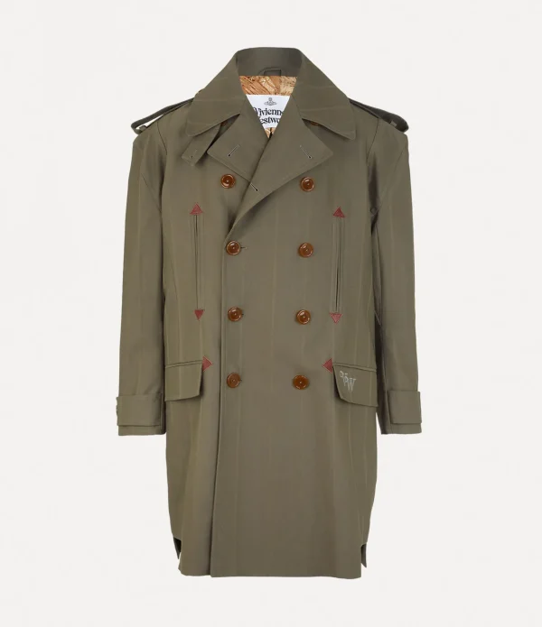 Stripped Trench Coat