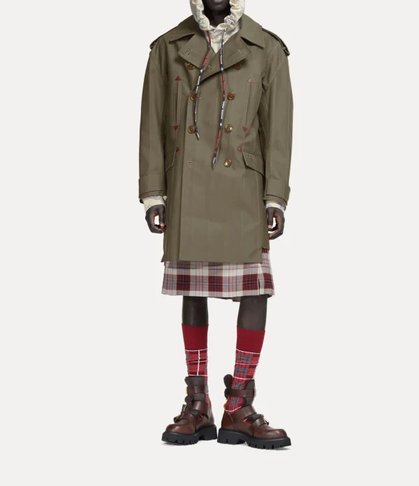 Stripped Trench Coat