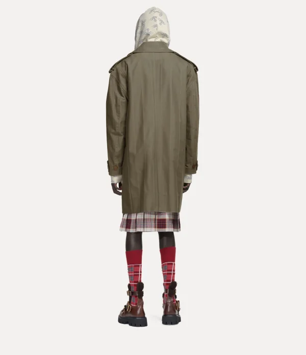 Stripped Trench Coat