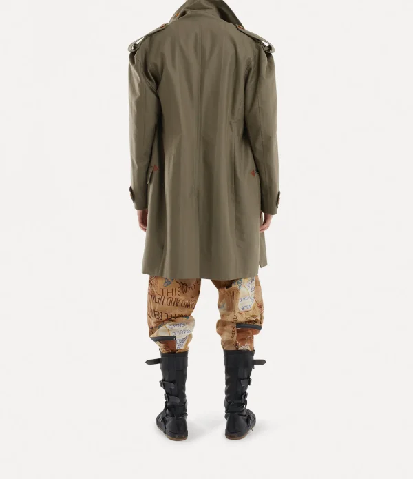 Stripped Trench Coat